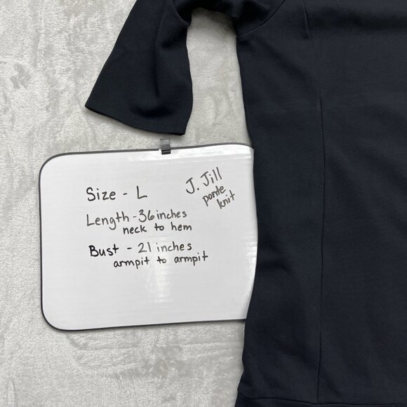 J Jill Ponte Knit Dress, Size L, 3/4 Sleeves Quiet Luxury Office Comfort Capsule - Picture 3 of 7